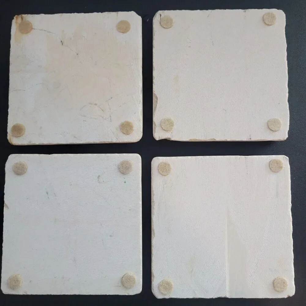 Stone Tile Bird Coasters • Set Of 4 • 4